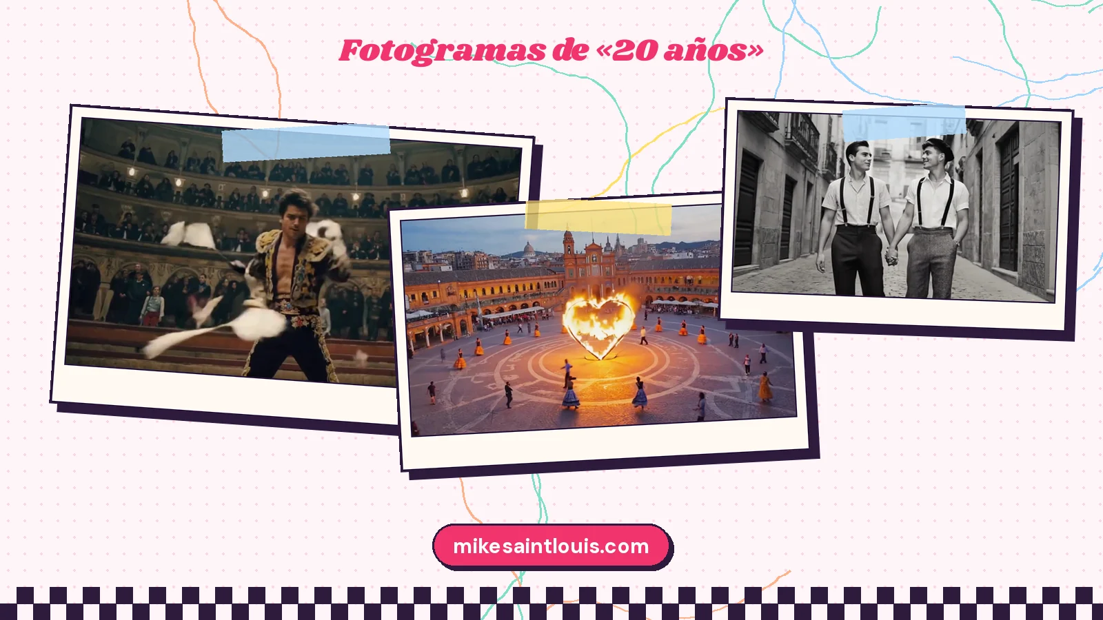Fotogramas del videoclip oficial de «20 años», de Mike Sain't Louis