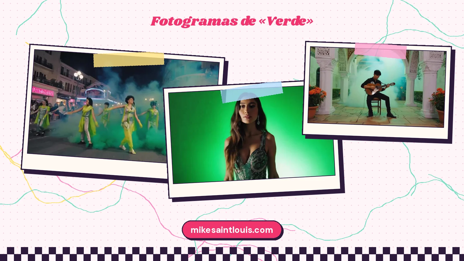 Fotogramas del videoclip oficial de «Verde», de Mike Sain't Louis