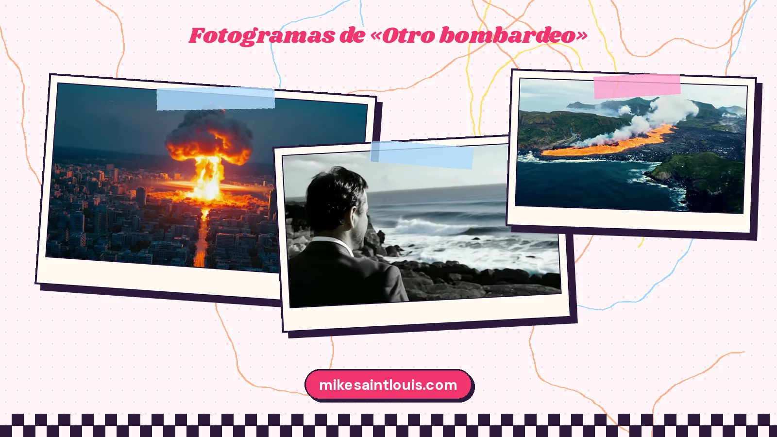 Stills from the official music video for «Otro bombardeo» by Mike Sain't Louis