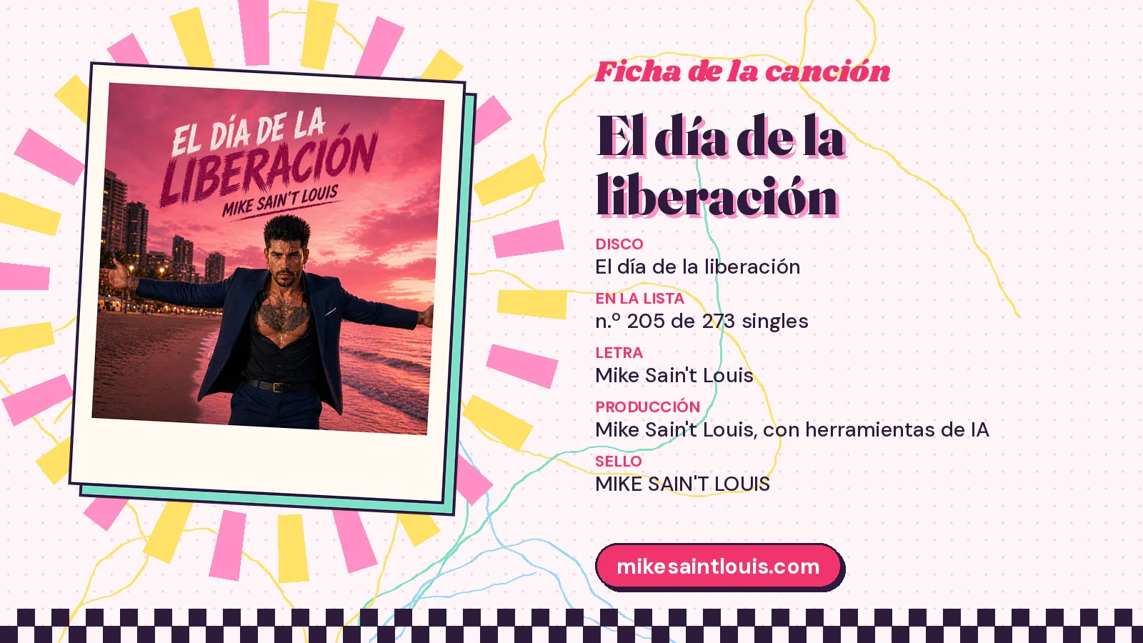 Song card for «El día de la liberación» with its cover art: from the album «El día de la liberación», lyrics and production by Mike Sain't Louis