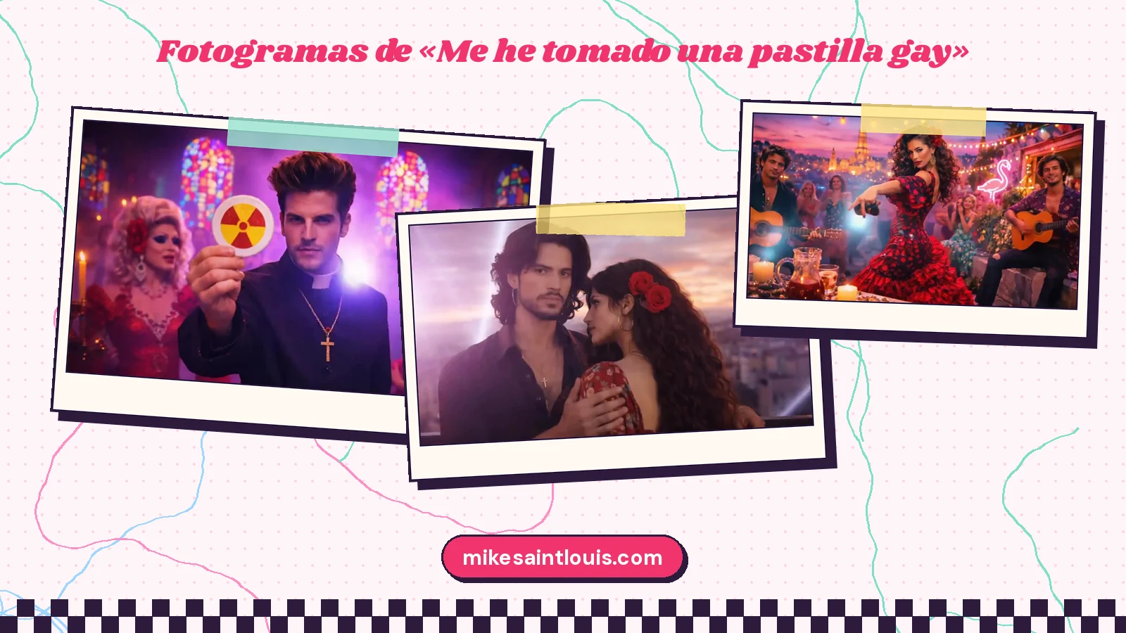 Fotogramas del videoclip oficial de «Me he tomado una pastilla gay», de Mike Sain't Louis