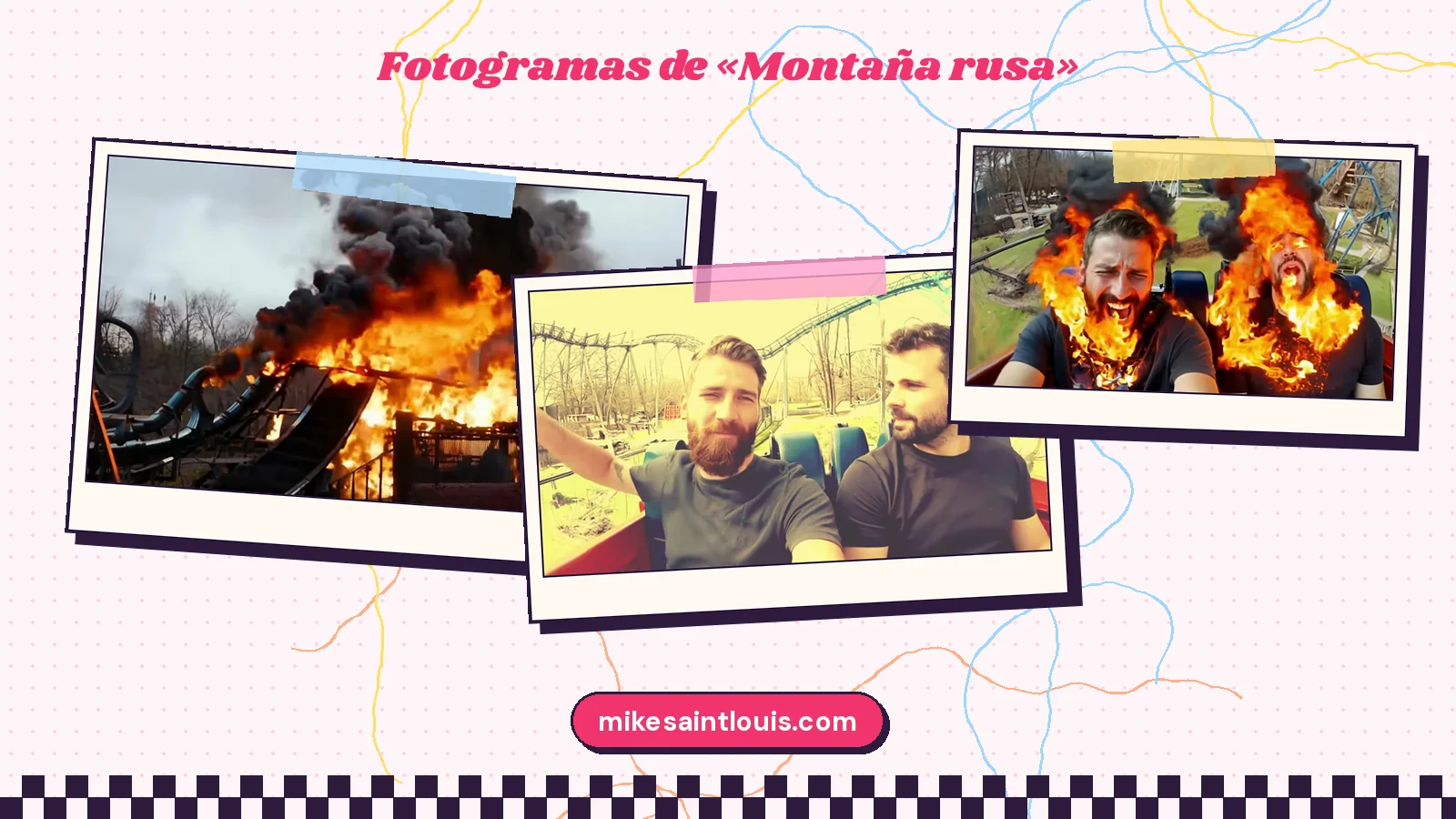 Fotogramas del videoclip oficial de «Montaña rusa», de Mike Sain't Louis
