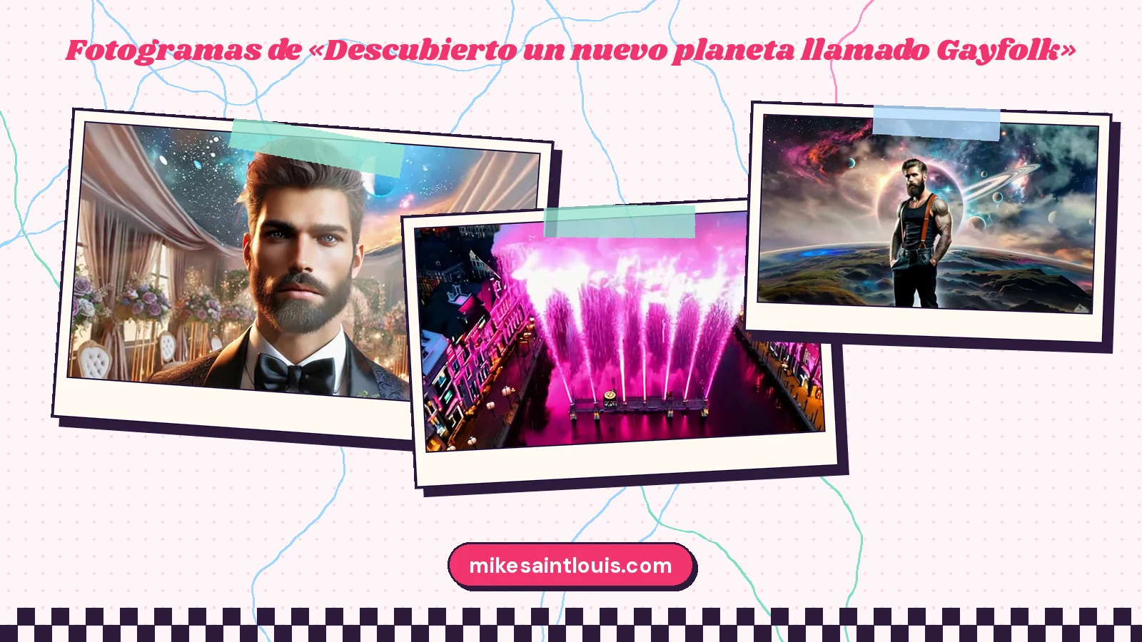 Stills from the official music video for «Descubierto un nuevo planeta llamado Gayfolk» by Mike Sain't Louis